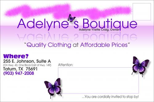 Adelyne's Boutique Mailer